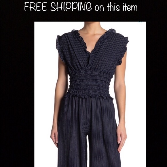 smocked waist jumpsuit